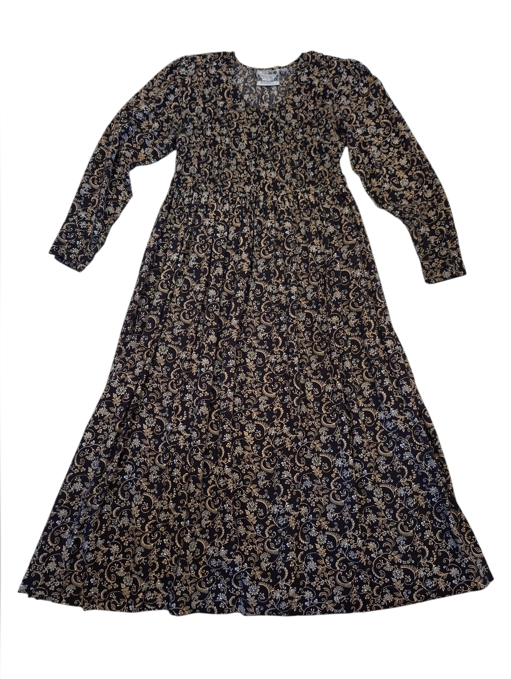 Vintage Hollywood & Vine AOP  Boho Floral Print Dress Size M